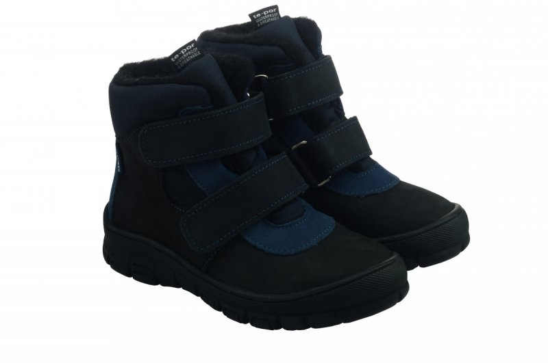 MAZUREK 1360 buty zimowe TE-POR czarny niebieski