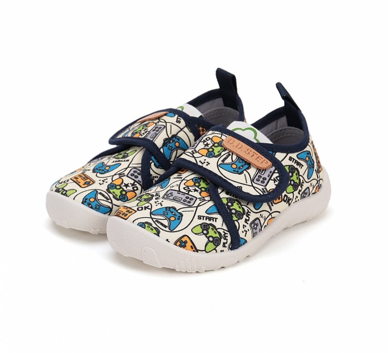 Tenisówki D.D.STEP BAREFOOT C086-51576 WHITE na rzep