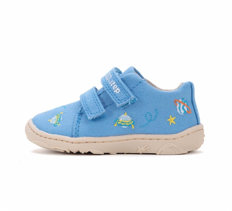 Tenisówki D.D.STEP C077-51663M Bermuda Blue BAREFOOT na rzepy