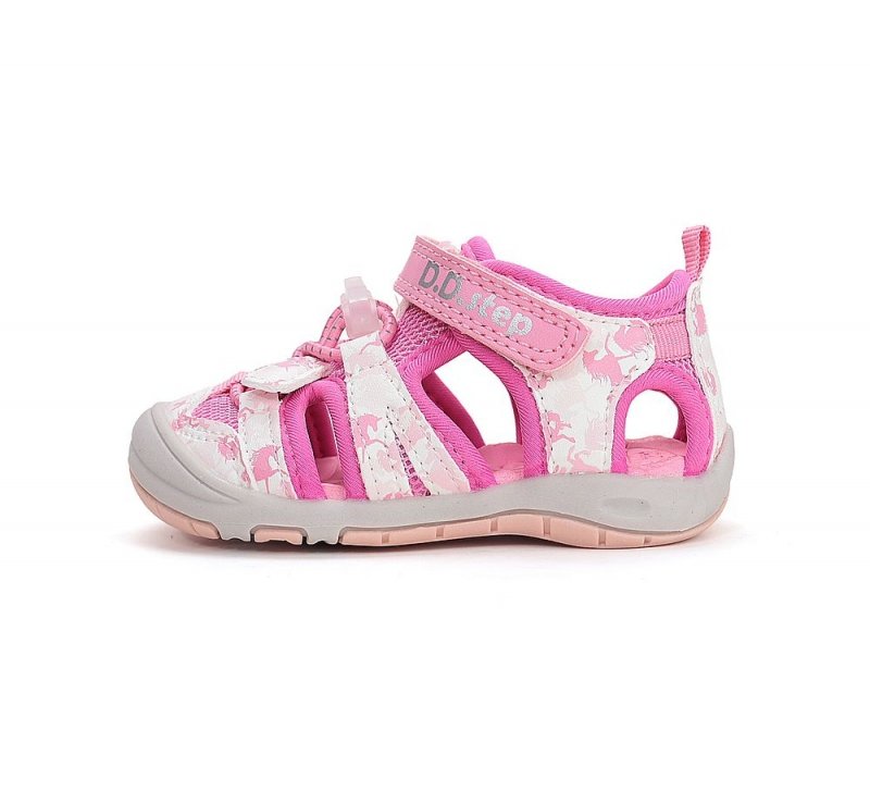 Sandałki sportowe D.D.STEP G065-61146DM HOT PINK na rzep
