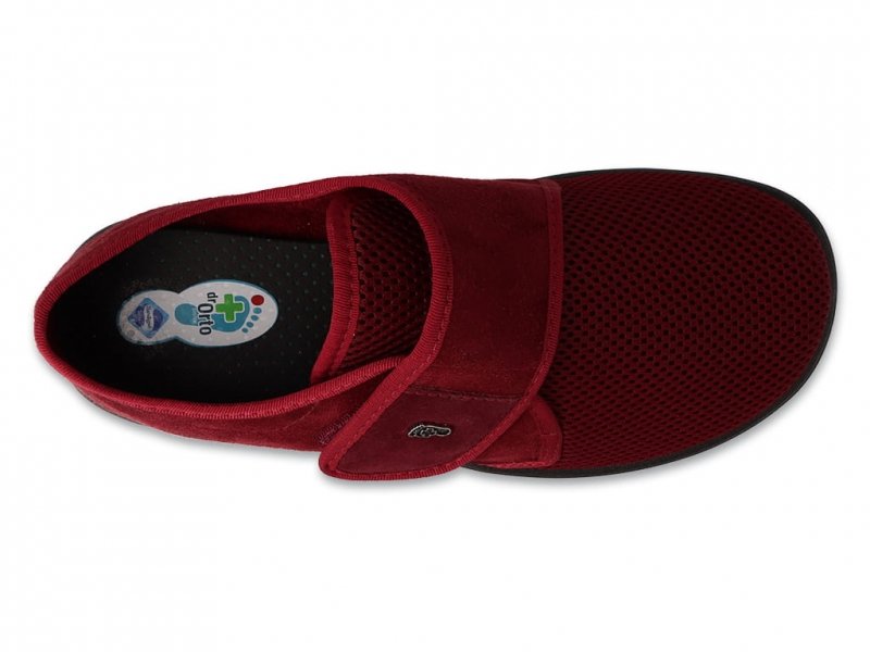 DR ORTO 088D003 BORDO półbuty damskie na rzep