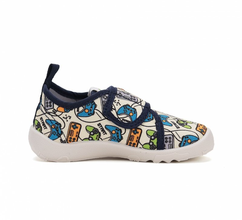 Tenisówki D.D.STEP BAREFOOT C086-51576M WHITE na rzep