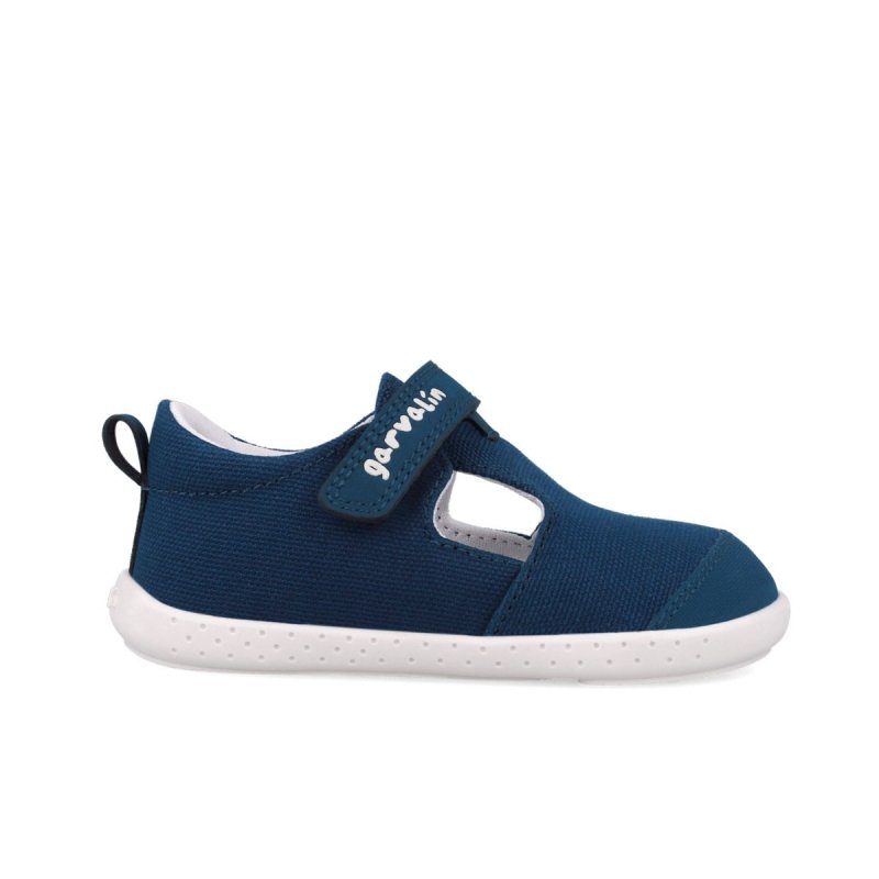 GARVALIN 252340-A089 AZUL MARINO kapcie barefoot na rzep