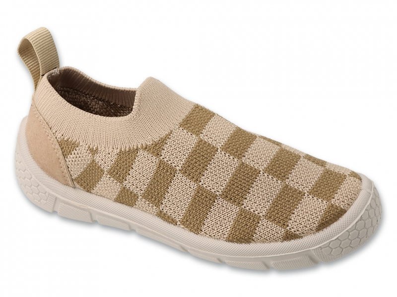 Befado 102X028 HONEY buty dziecięce beżowe - szachownica