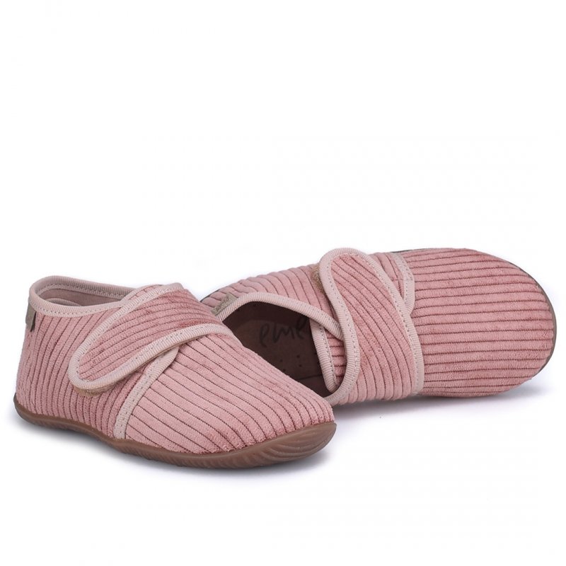 EMEL EK5000D kapcie dziewczęce sztruksowe na rzep 