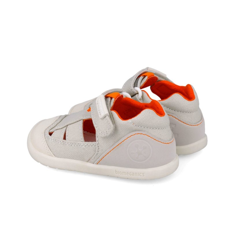 BIOMECANICS 252195-B103 BEIGE sandał tekstylny rzep