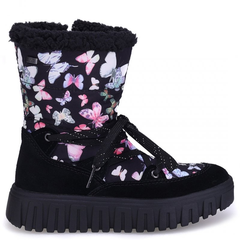 EMEL EV 4209 kozaki - śniegowce dla dziewczynki czarne