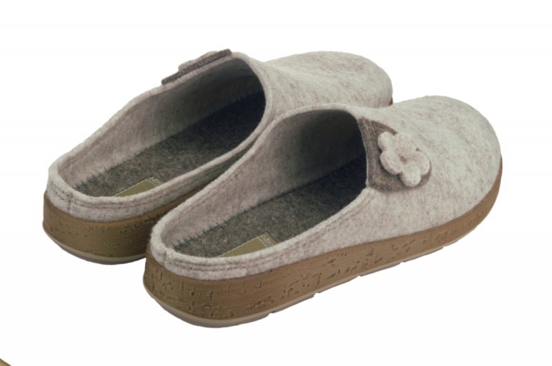 Inblu AD-25 pantofle domowe damskie filc beżowy