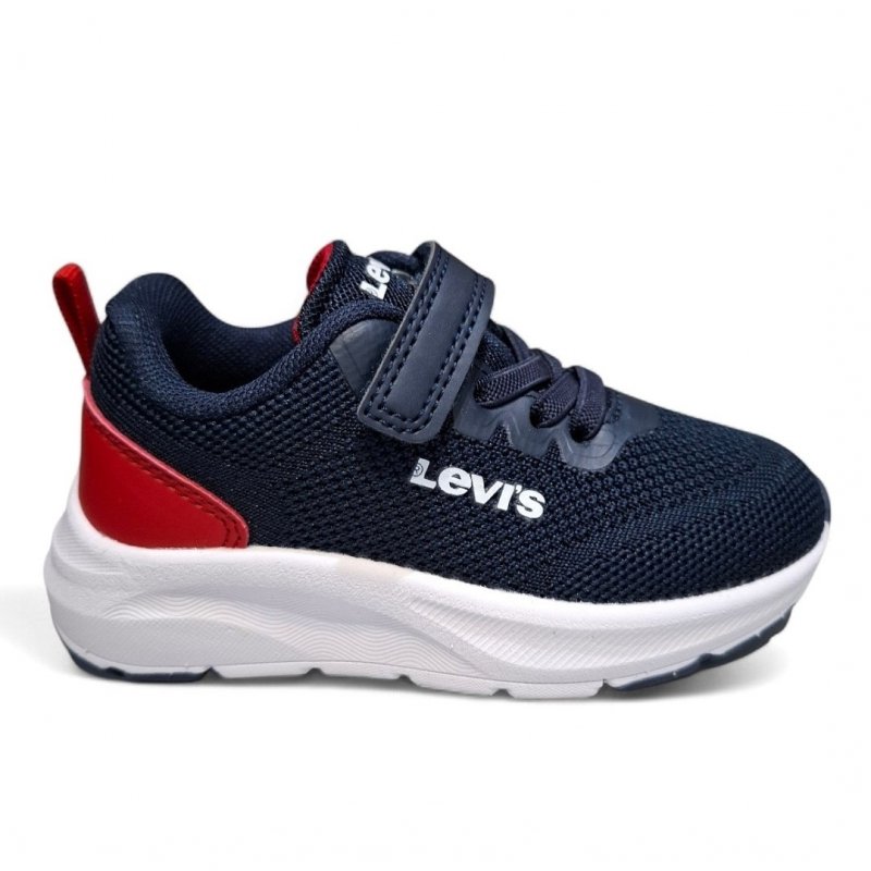 LEVIS VHUD0023T-0290  NAVY/RED buty sportowe na rzep