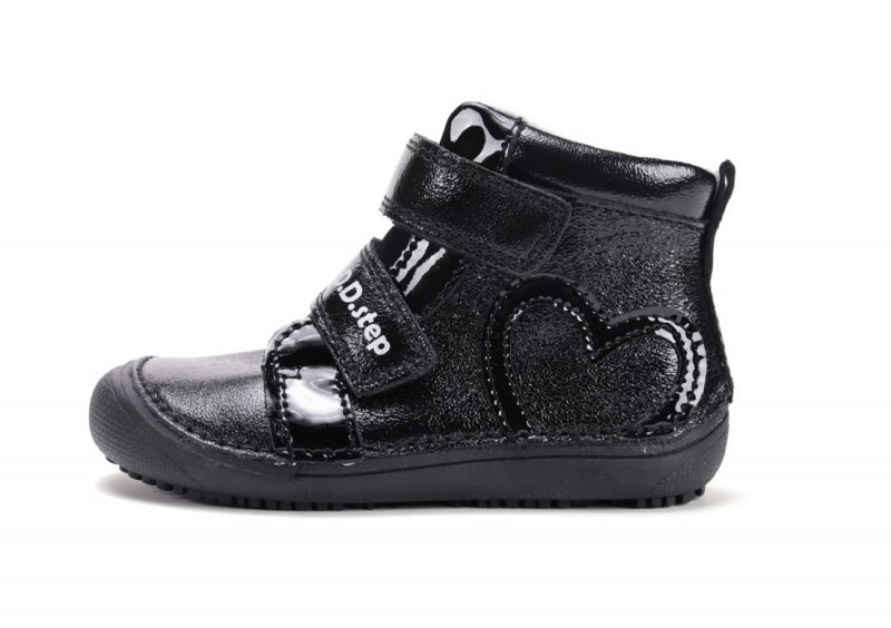 Trzewiki D.D.STEP BAREFOOT A063-52818M Black na rzepy