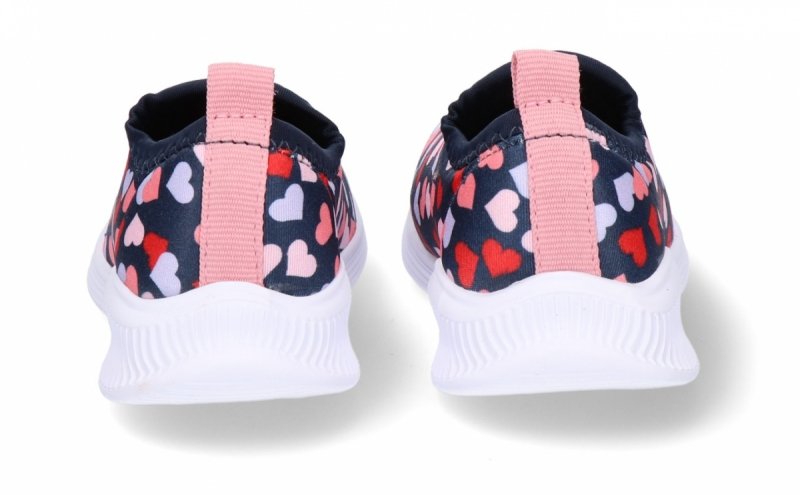 BIBI 1136109 buty sportowe wkładane granatowe w serduszka