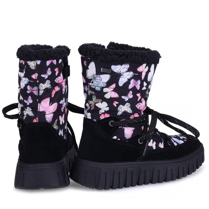 EMEL EV 4209 kozaki - śniegowce dla dziewczynki czarne