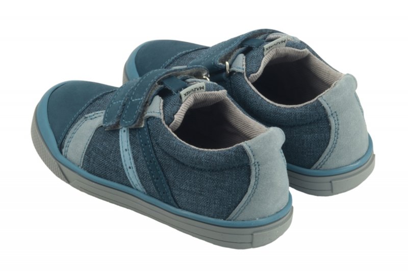 MAZUREK 1219 JEANS MIX półbuty  chłopięce na rzepy