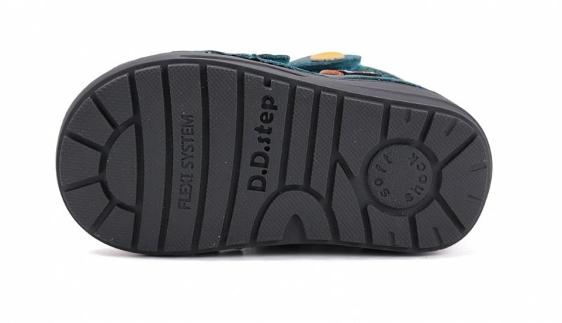 Trzewiki D.D.STEP BAREFOOT S071-52771A SEA GREEN na rzepy