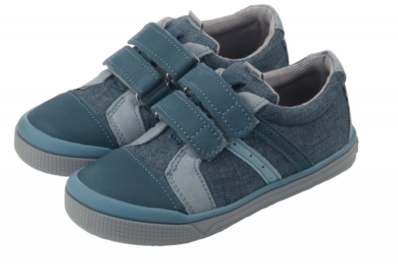 MAZUREK 1219 JEANS MIX półbuty  chłopięce na rzepy