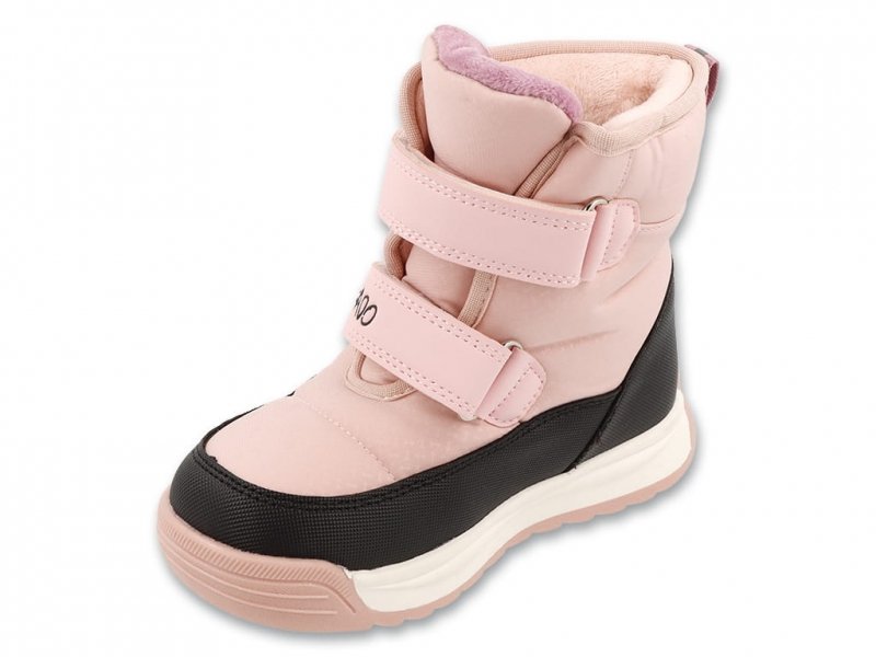 Befado 169X039 Śniegowce różowe ocieplane na rzepy