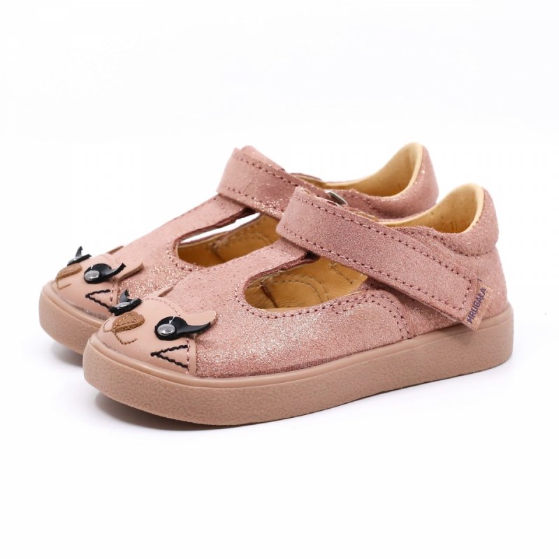 Baleriny Mrugała TOLA 2180/5-44 KITTY ROSA POŁYSK na rzep