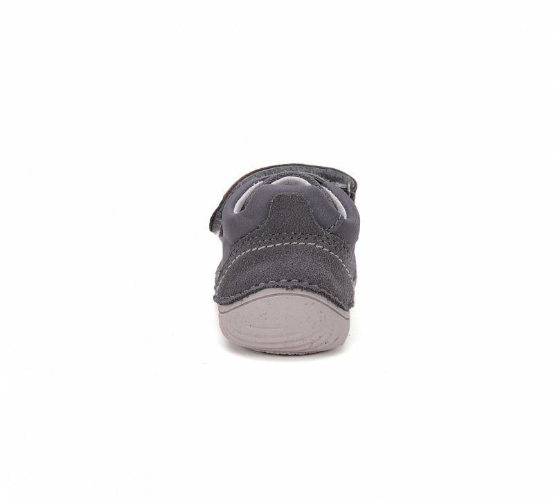 Półbuty D.D.STEP BAREFOOT S073-51761M DARK GREY na rzepy