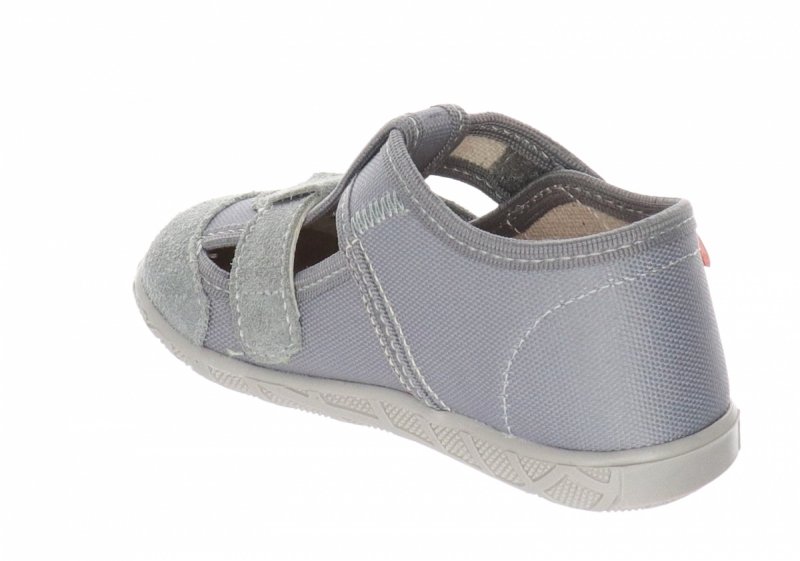 MILAMI 118-4  GREY kapcie chłopięce na rzepy 