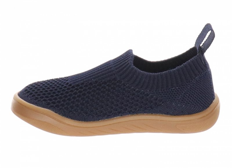 MILAMI BF -Knit 66 Blue  granatowe kapcie barefoot wkładane