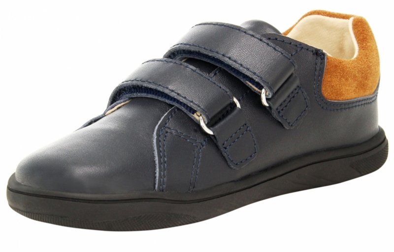 Półbuty BARTEK BAREFOOT 8600356 granat na rzepy