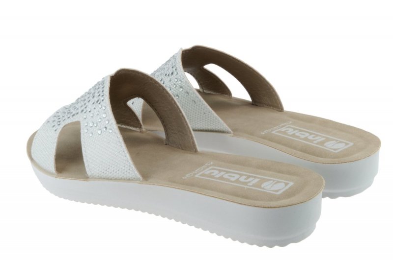 Klapki damskie Inblu BM-49 bianco-platino