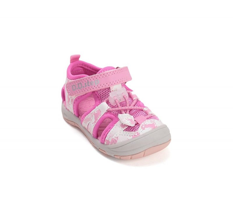 Sandałki sportowe D.D.STEP G065-61146DM HOT PINK na rzep