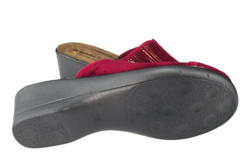 Inblu DE-05 SOFT kapcie damskie domowe bordo