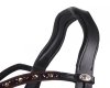 Ogłowie z nachrapnikiem szwedzkim ORLANDO - QHP - black/burgundy 