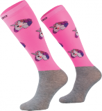 Podkolanówki jeździeckie PONY UNICORN - Comodo - neonowy różowy