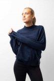 Pulower z mieszanki wełny Faye Woolmix - B//Vertigo - titan navy