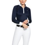 Koszulka konkursowa damska SUNSTOPPER PRO 2.0 SS20 - ARIAT - navy