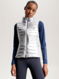 Kamizelka damska PUFFER - Tommy Hilfiger Equestrian - silver