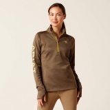 Bluza damska TEK TEAM 1/2 Zip - ARIAT - canteen