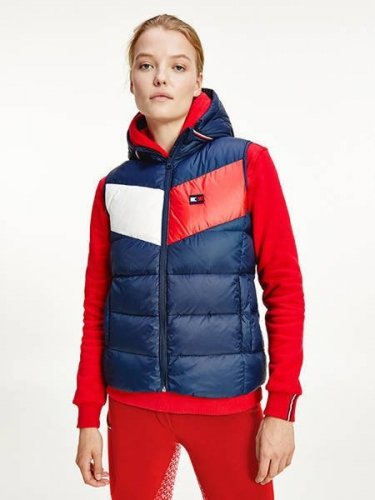 Kamizelka damska DOWN VEST TH STYLE - Tommy Hilfiger Equestrian - desert sky