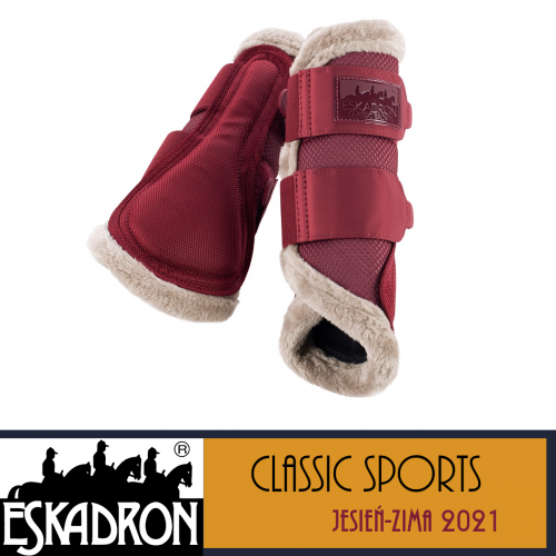 Ochraniacze MESH FAUXFUR - Classic Sports A/W 21 - Eskadron - rustic red