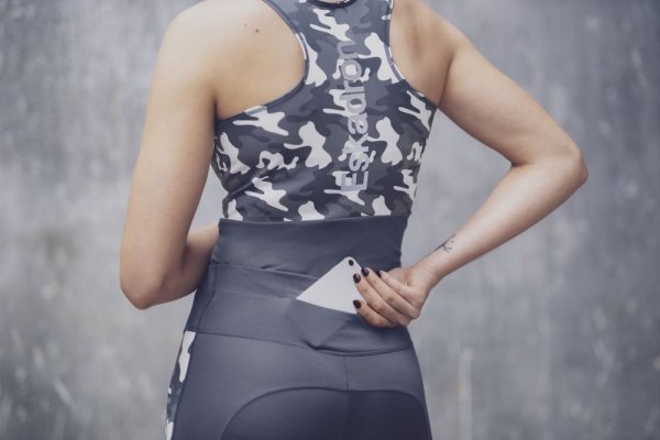 Legginsy jeździeckie damskie - Equestrian Fanatics SS20 - Eskadron - anthra camuflage
