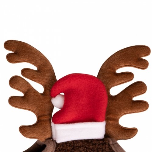 Czapka świąteczna / nauszniki dla konia Antler - QHP - red