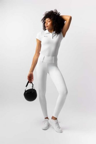 Legginsy ANYA HYBRID - białe - HORZE 