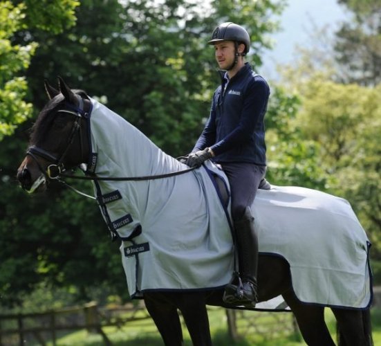 Derka siatkowa treningowa BUZZ-OFF RIDING - Bucas - silver/navy