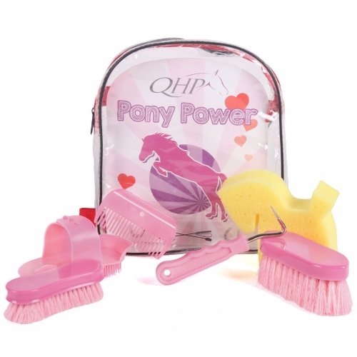 Plecak z zestawem szczotek PONY POWER - QHP