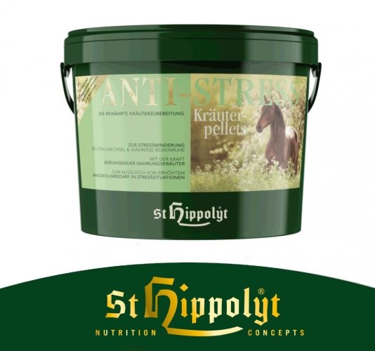 Suplement na wyciszenie dla koni nerwowych -Anti-Stress-Kräuterpellets - St Hippolyt - 3kg 