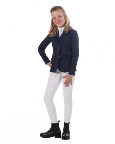 Frak jeździecki młodzieżowy Juliet - QHP - blue