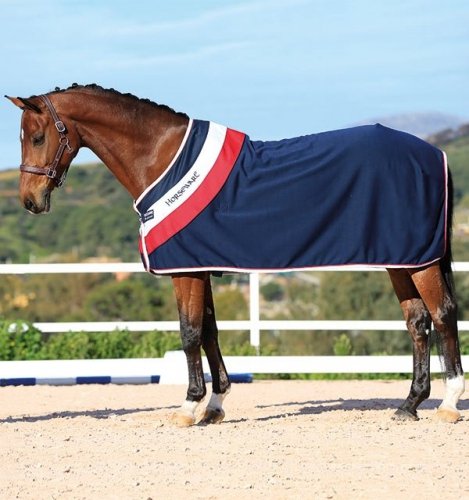 Derka osuszająca RAMBO Fashion Cooler - HORSEWARE - Navy &amp; Red