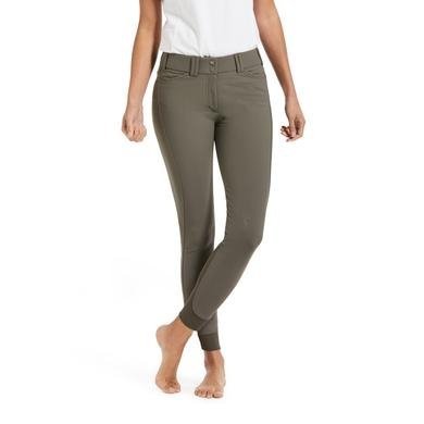 Bryczesy damskie TRI FACTOR z pełnym lejem silikonowym SS20 - ARIAT - banyan bark