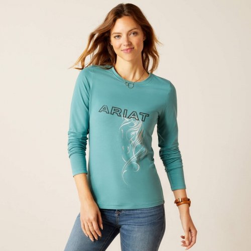 Bluzka damska SILHOUETTE T-shirt - Ariat - arctic