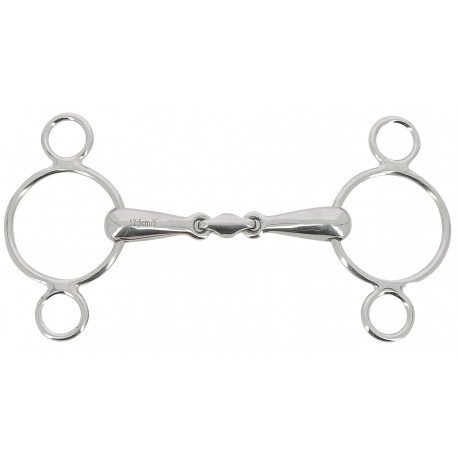 Wędzidło Pessoa 3k 2xłamane Anatomic SS 18 mm - Feeling