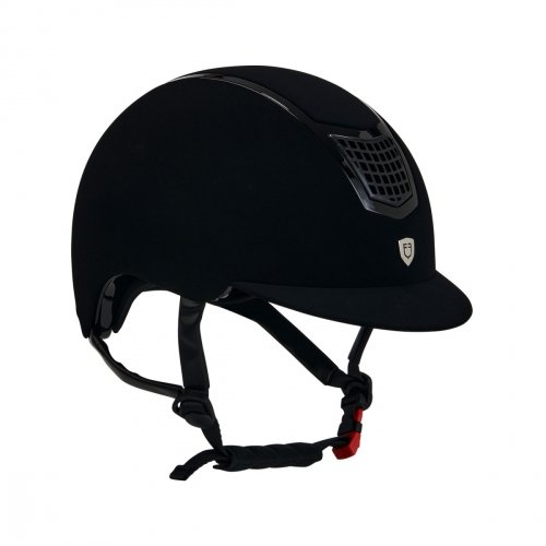 Kask Eclipse Plain Velvet - EQUESTRO - black/black
