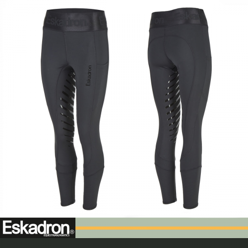 Legginsy jeździeckie damskie DYNAMIC - EQUESTRIAN FANATICS AW21 - Eskadron - black