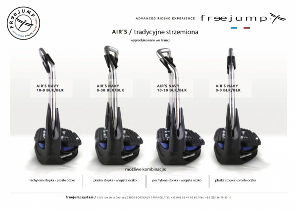 Strzemiona AIRS - FreeJump - czarny/granatowy 0-30